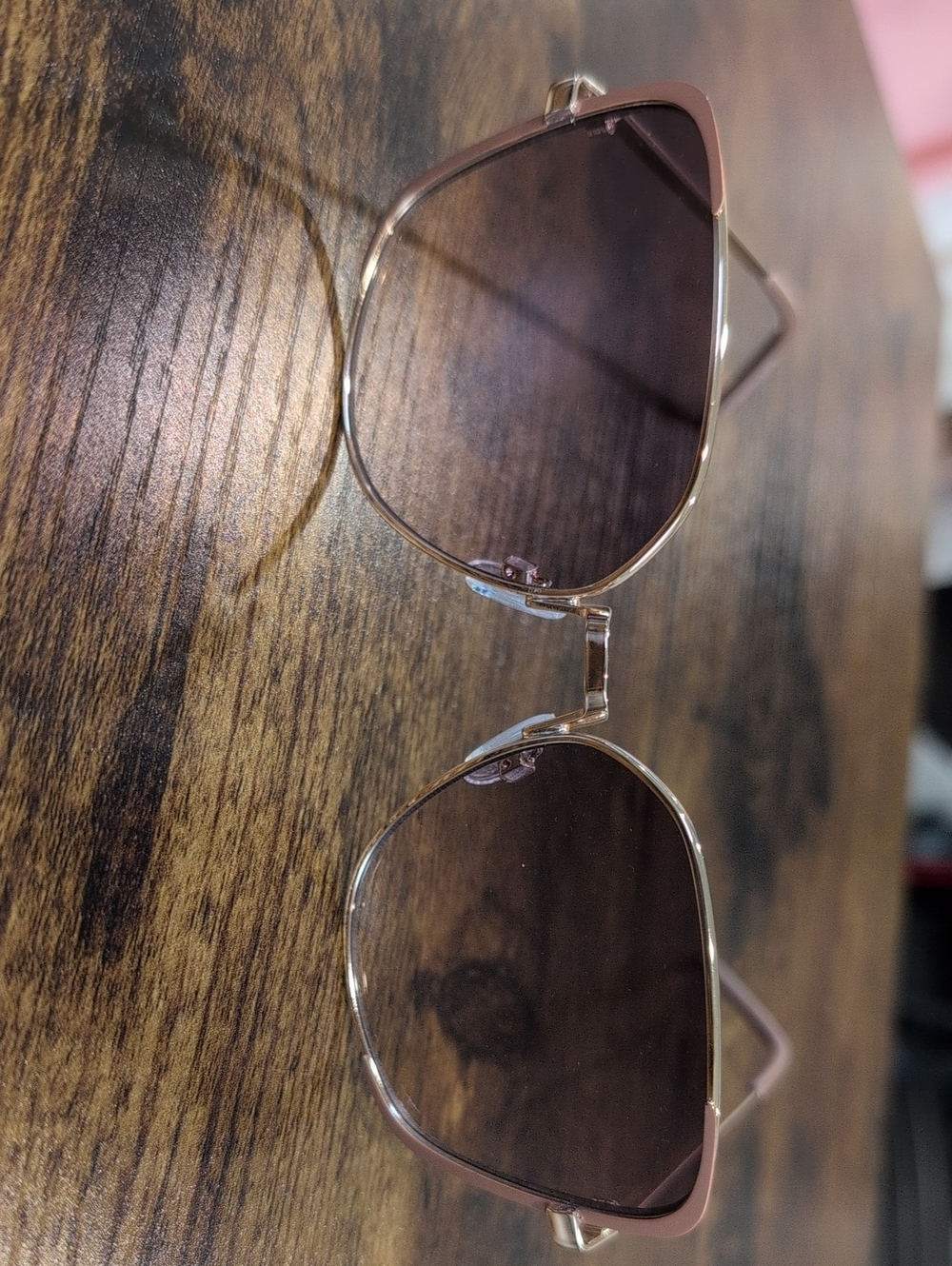 Wimons Rose Gold Frame Sunglasses with Brown Lenses